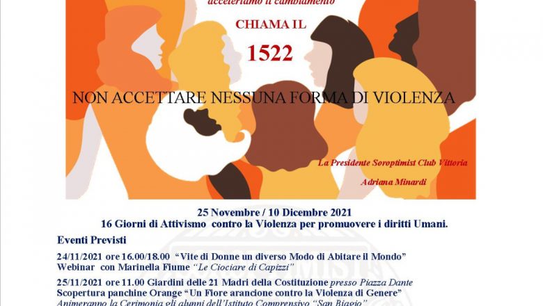 25 novembre-10 dicembre: sedici giorni di attivismo contro la violenza e per promuovere i diritti umani
