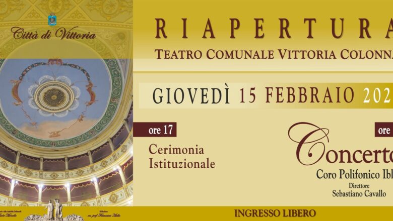 15 Febbraio: Riapertura Teatro Vittoria Colonna