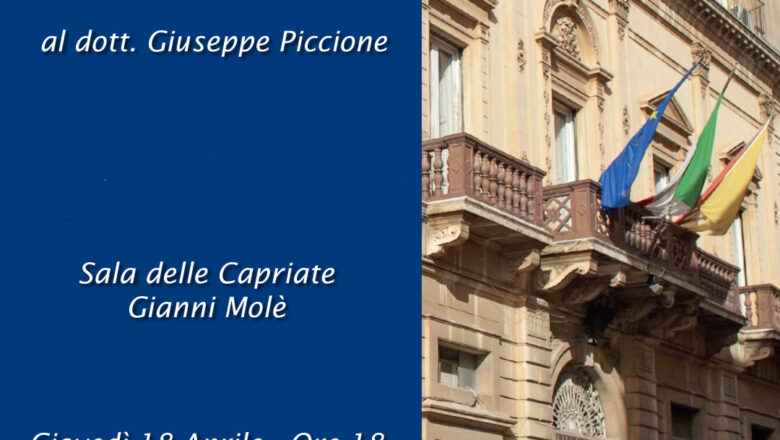 18 Aprile – Consegna riconoscimento Vittoria Insigne al dott. Giuseppe Piccione