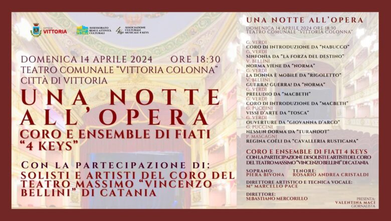 14 Aprile – Teatro comunale: Una notte all’opera